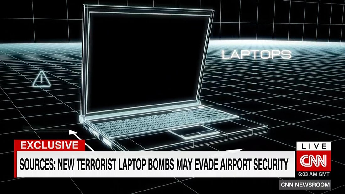 حصريا على CNN.. مصادر: متفجرات بحواسيب محمولة قد تتفادى الرصد بالمطارات