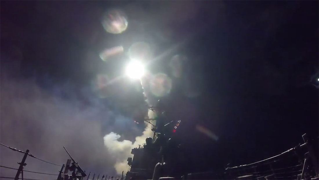 البنتاغون ينشر فيديو لعملية إطلاق صواريخ توماهوك ضد سوريا
