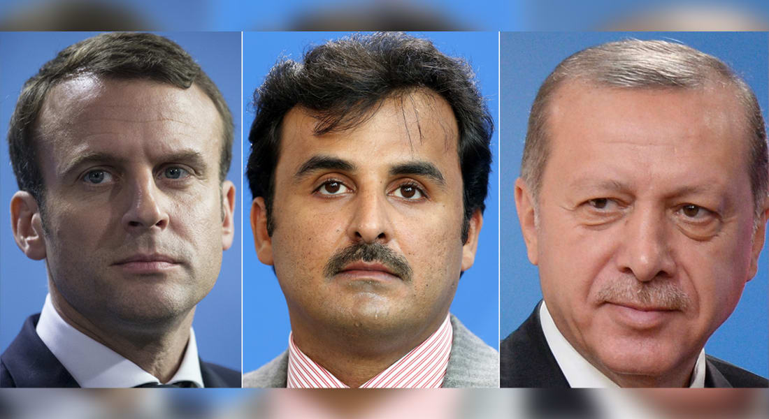 تميم وأردوغان وماكرون يبحثون أزمة قطر في اتصال مشترك