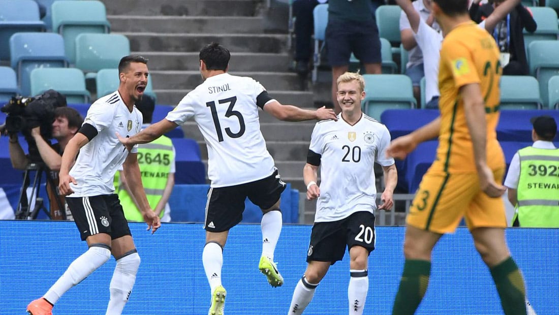 ألمانيا تهزم أستراليا بصعوبة في افتتاح مشوارها بكأس القارات 