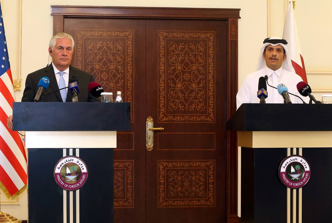 تيلرسون: قطر واضحة في مواقفها.. ومذكرة التفاهم بيننا تمثل تقدما لحل الأزمة بالمنطقة