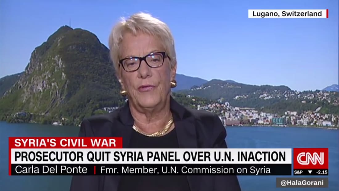 كارلا دي بونتي تبين لـCNN سبب استقالتها من اللجنة الأممية حول سوريا