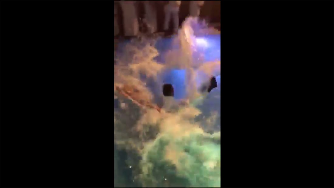 ناصر القصبي ينشر فيديو إلقائه بحمام سباحة بعرس ابن أخيه
