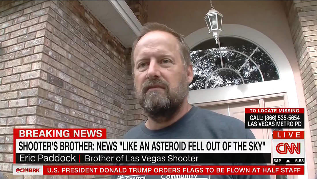 شخص يزعم أنه شقيق مطلق النار في لاس فيغاس لـCNN: وكأن مذنبا سقط علينا من السماء