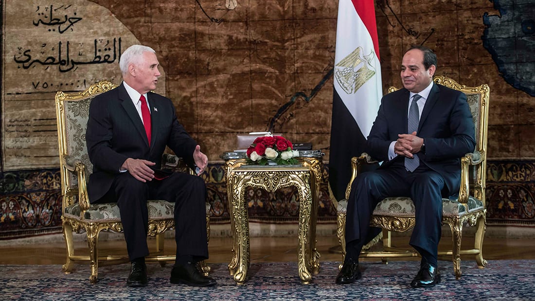 "الأمريكيان المسجونان بمصر" بمحادثات بنس والسيسي