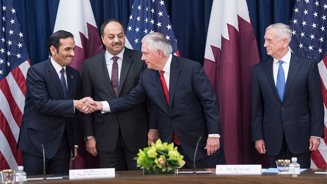 تيليرسون بالحوار الاستراتيجي الأمريكي القطري: تقليل حدة الخطاب بالأزمة الخليجية مهم