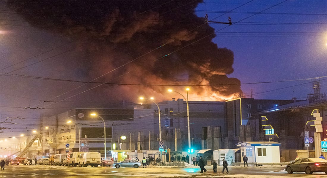 حريق بمركز للتسوق في روسيا يودي بحياة العشرات