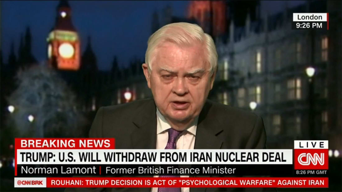 وزير بريطاني سابق لـCNN: انسحاب ترامب من "نووي إيران" خطير للغاية