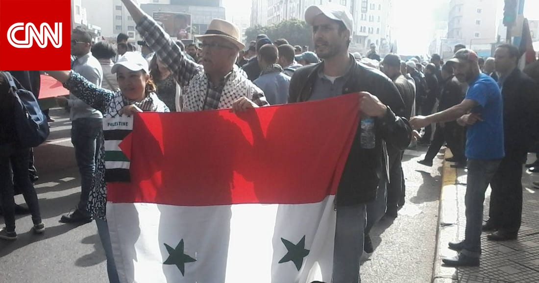 مناوشات لفظية في مسيرة بالمغرب بسبب الخلاف حول ما يجري بسوريا CNN Arabic