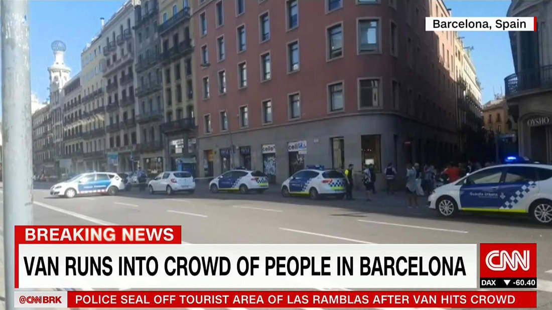 شاهد.. اللحظات الأولى بعد هجوم الدهس في برشلونة