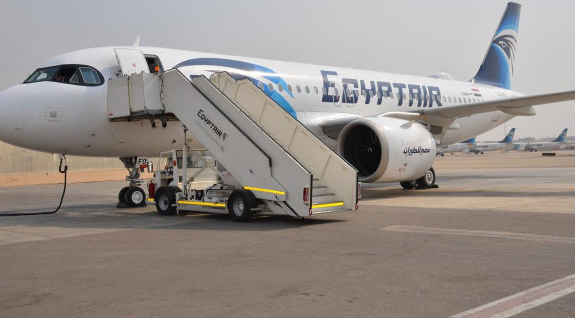 صورة أرشيفية لطائرة تابعة لشركة مصر للطيران 