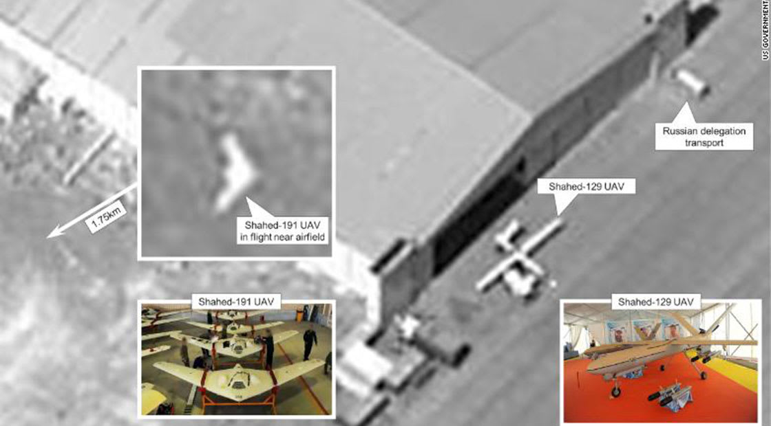 بصور أقمار صناعية حصرية لـCNN.. الروس زاروا إيران مرتين لفحص طائرات "درون" 