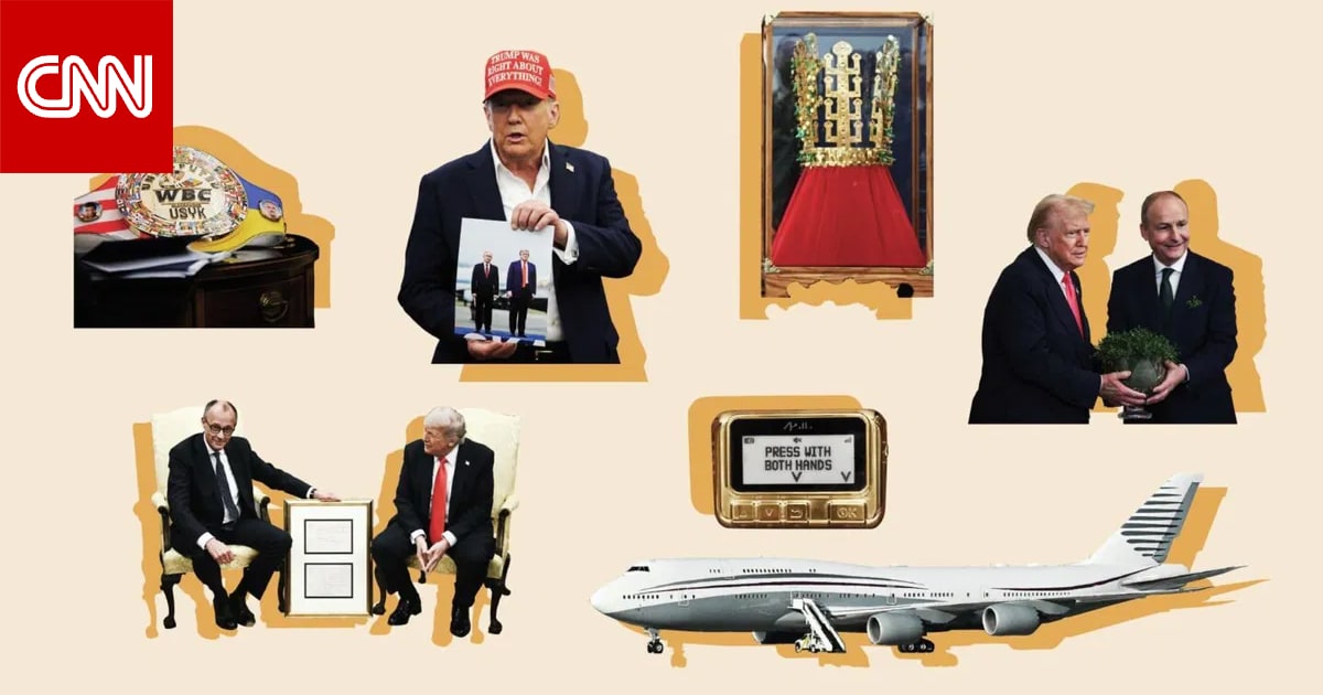 تاج ذهبي ومضارب غولف وطائرة نفاثة.. تتبع هدايا ترامب من القادة الأجانب هذا العام