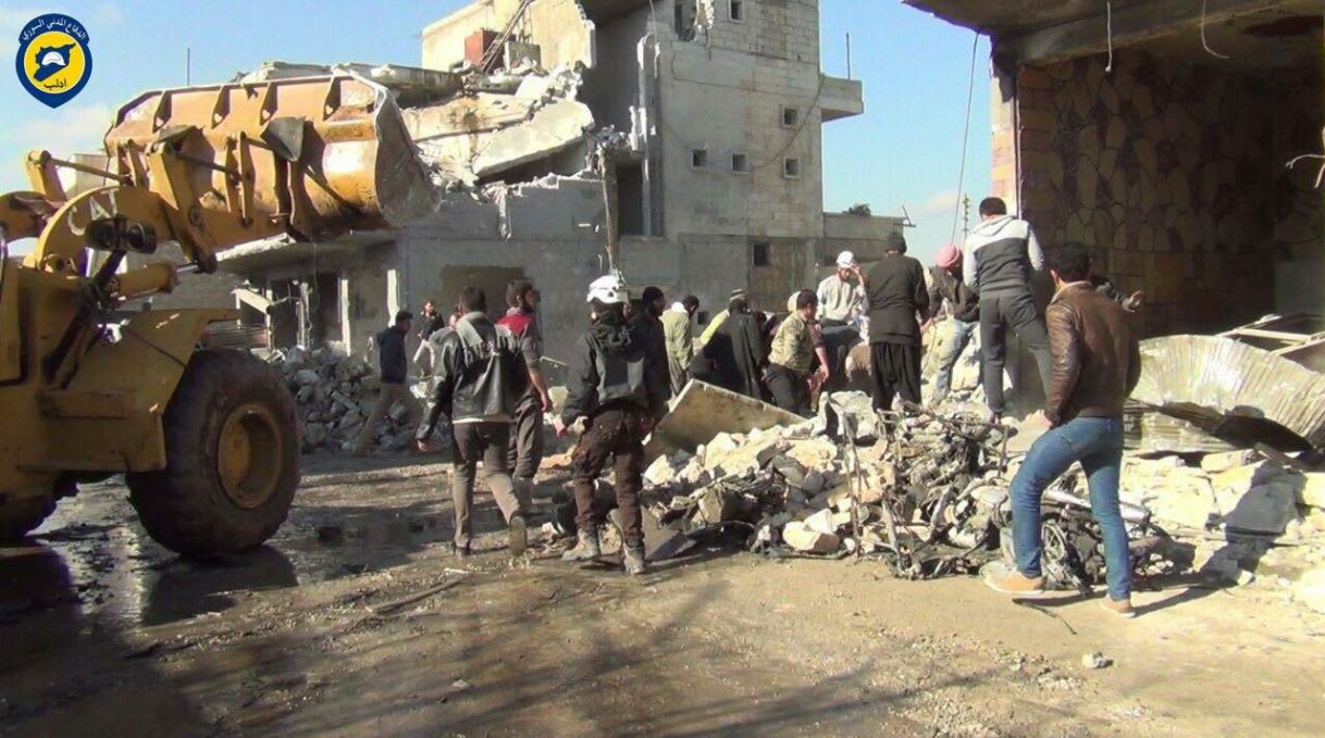 سوريا.. "الخوذ البيضاء": مقتل 36 مدنياً إثر 49 غارة في إدلب