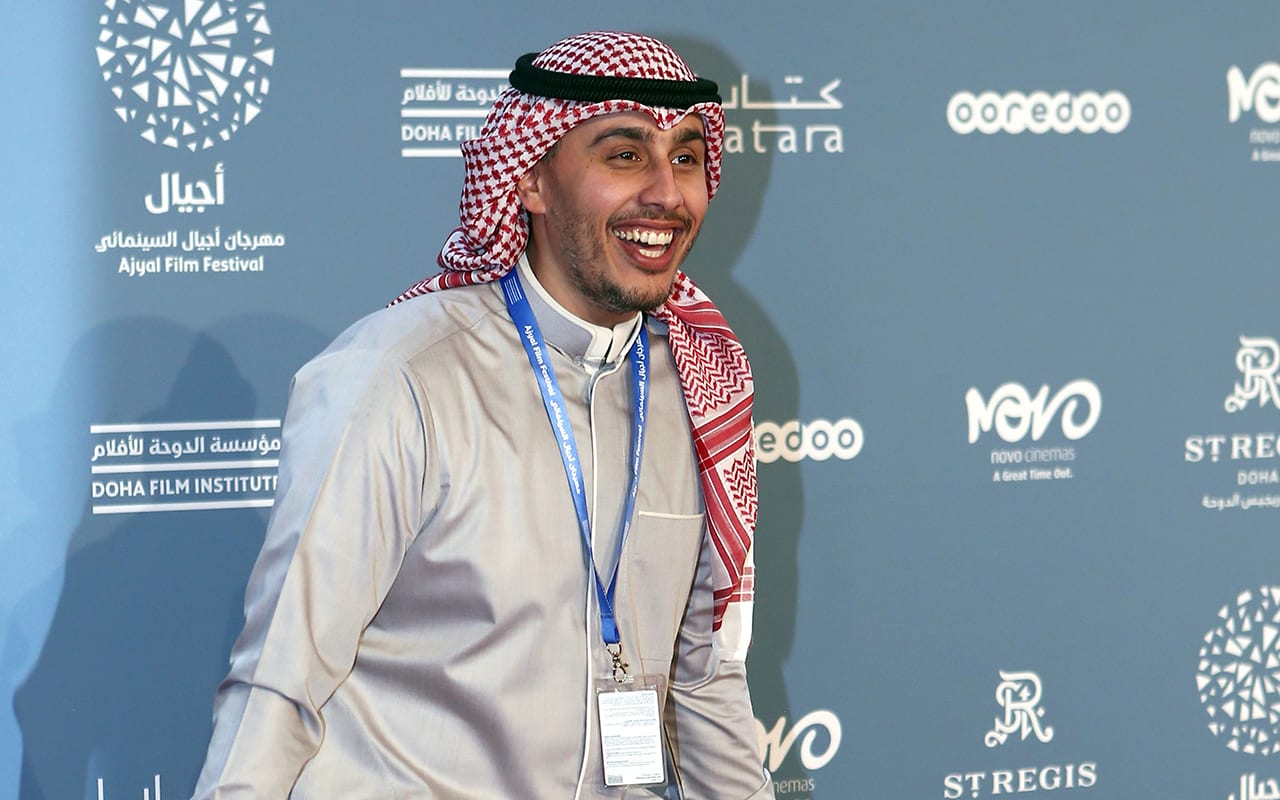 صورة أرشيفية لشعيب راشد خلال حضوره مهرجان أجيال السينمائي في قطر عام 2018