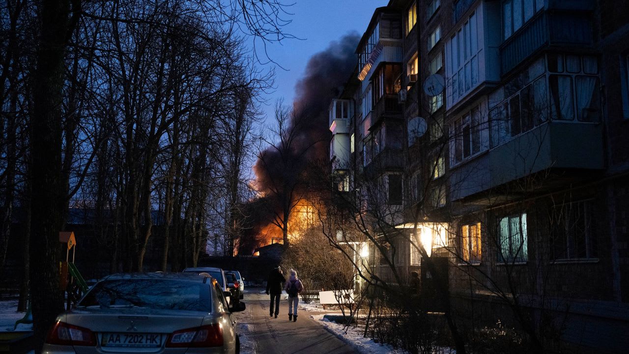 أثار هجوم بطائرات دون طيار على كييف 