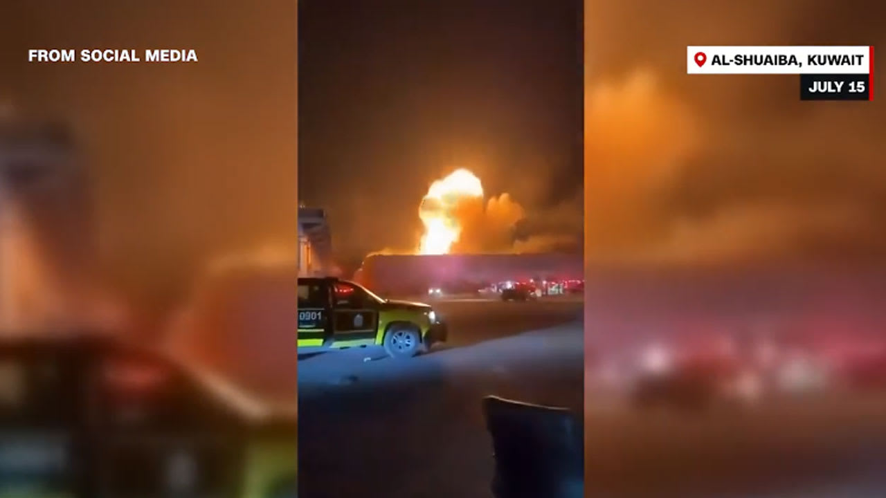 لقطات تحققت منها CNN جغرافيا لـ درون إيرانية تستهدف مستودعا في الكويت