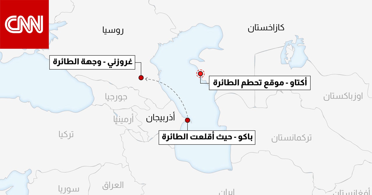 غموض بمسار الطائرة الأذربيجانية وسبب عبورها بحر قزوين قبل تحطمها.. إليكم ما نعلم للآن
