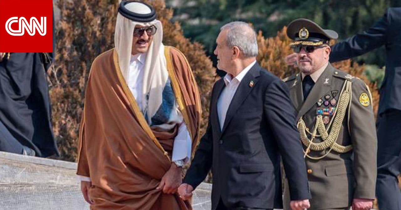 فيديو استقبال أمير قطر خلال زيارته طهران ينشره الديوان الأميري