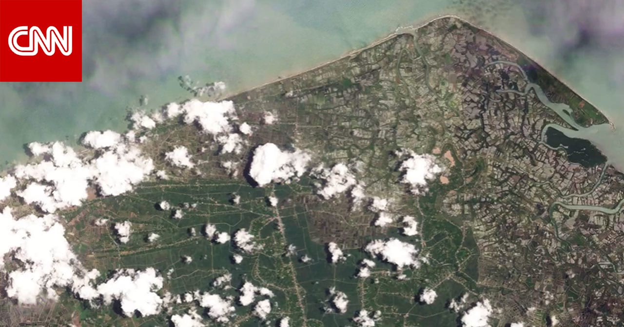 صورة صادمة كيف غرقت منطقة بأكملها تحت الماء.. إليك أثر مزيج العواصف العاتية بآسيا