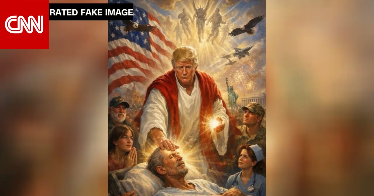 "أنا طبيب أعالج المرضى".. ترامب عن صورة أظهرته في هيئة المسيح 