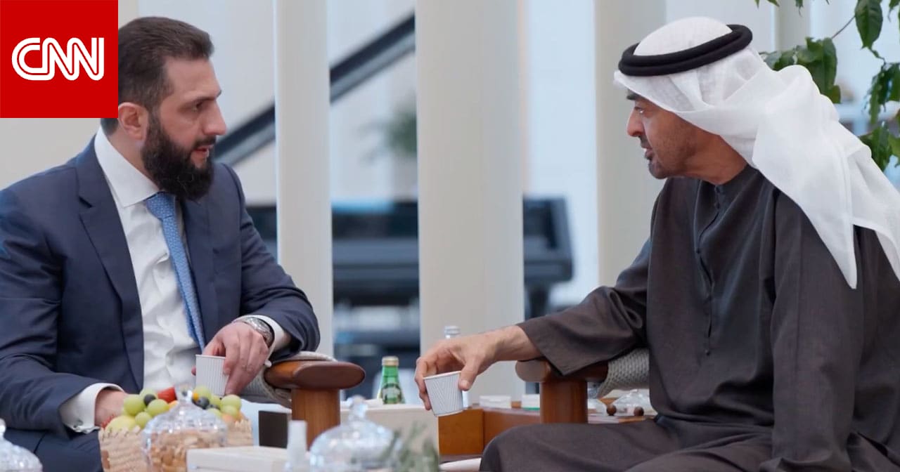 سوريا.. فيديو مراسم استقبال محمد بن زايد للرئيس أحمد الشرع