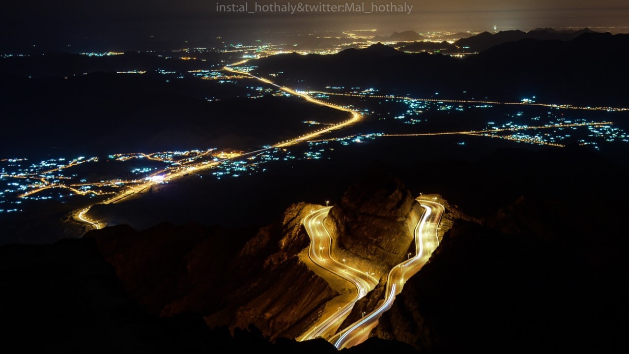 طريق جبل "كرا" في المملكة العربية السعودية.