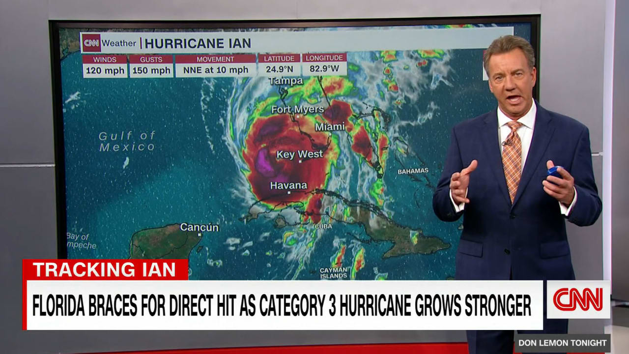 خبير الارضاد الجوية في CNN يشرح تطورات الإعصار إيان 