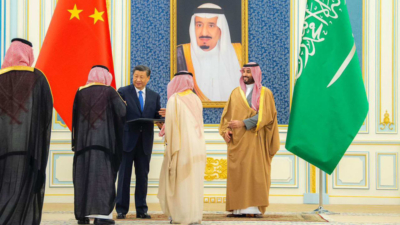 صورة من مراسم استقبال الرئيس الصيني في الرياض 