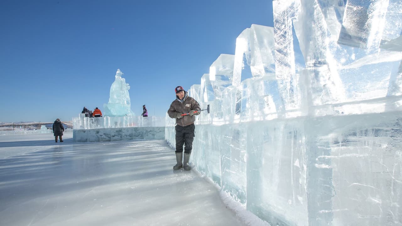 مهرجان الثلج والجليد الجديد في منغوليا يدخل موسوعة غينيس للأرقام القياسية