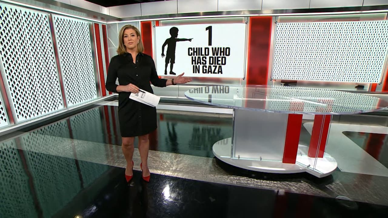 داخل استوديو CNN.. رموز تمثل عدد أطفال غزة الذين قتلوا في الحرب