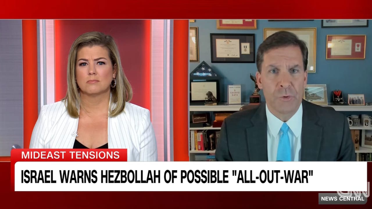 بمقابلة مع CNN.. وزير الدفاع الأمريكي بإدارة ترامب يعلق على فيديو حزب الله فوق حيفا 