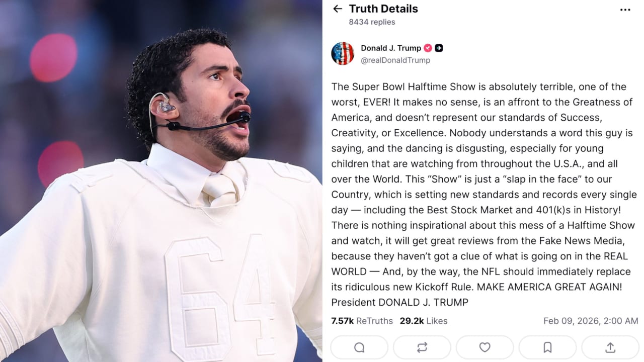 ترامب يهاجم أداء باد باني: "من الأسوأ على الإطلاق"