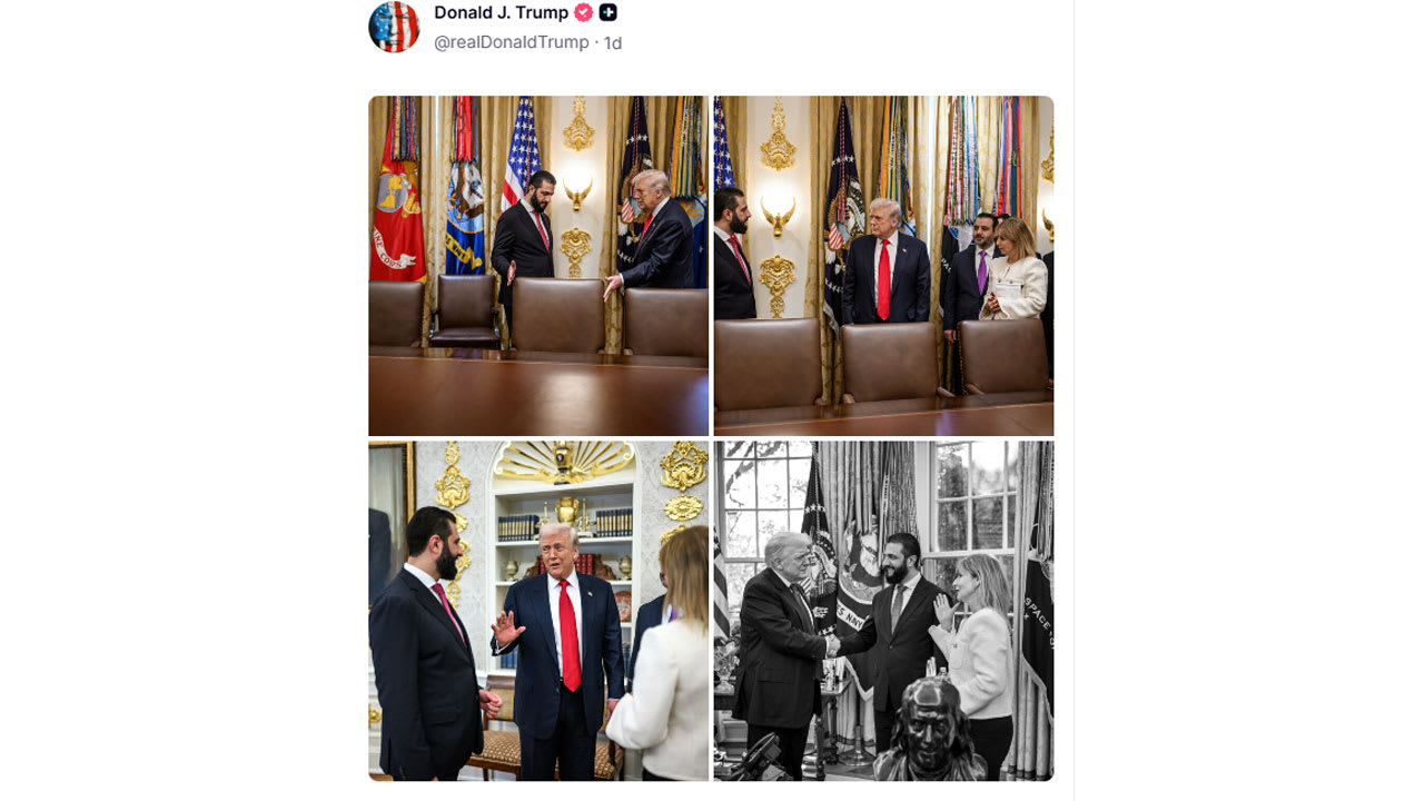 تحليل البروتوكول بصور نشرها ترامب مع أحمد الشرع يشعل تفاعلا