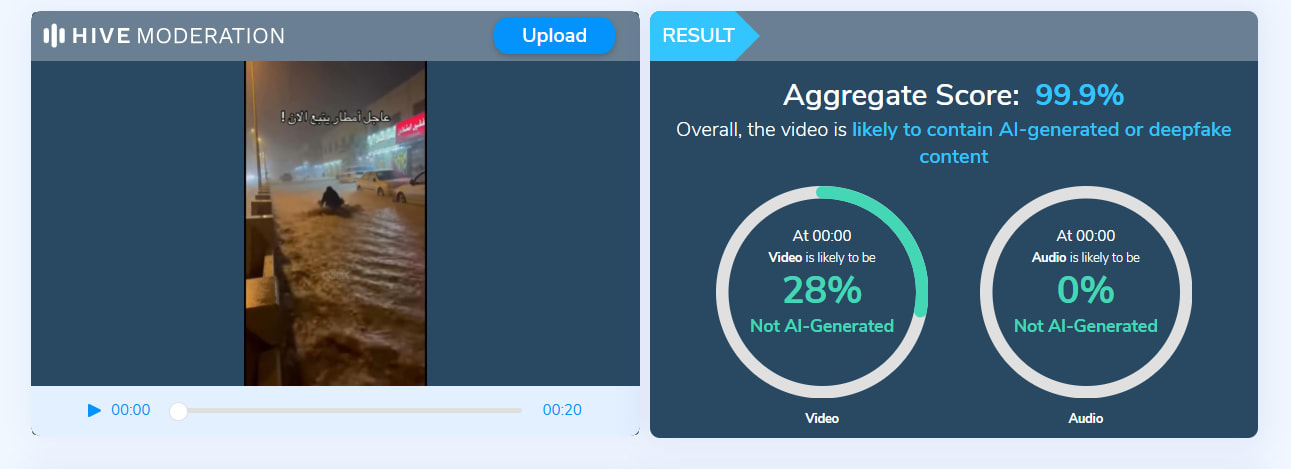 السعودية: فيديو رائج لـ سيول جارفة في ينبع .. ما صحته؟
