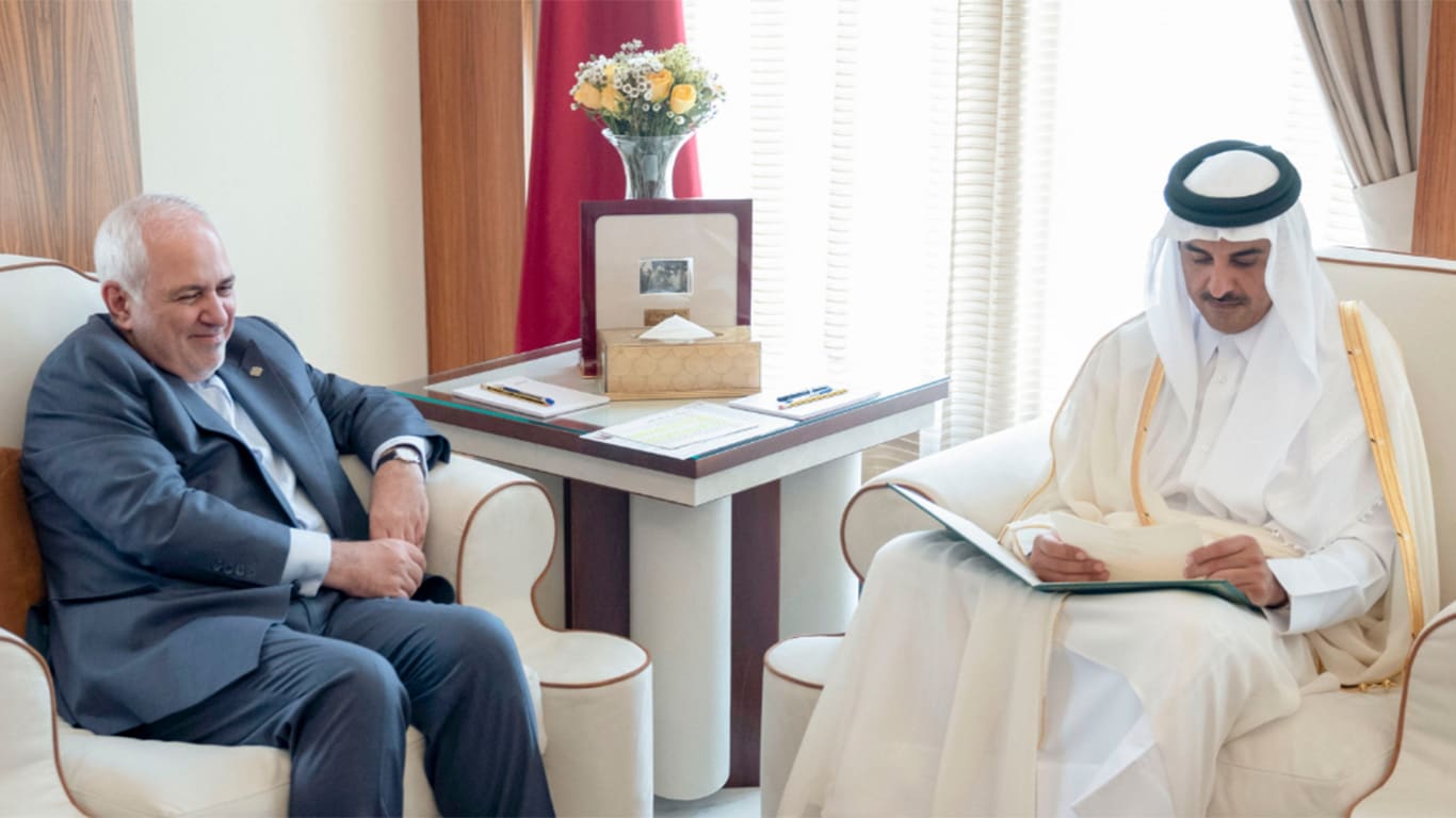 ظريف يلتقي أمير قطر: منطقة الخليج تحولت إلى "علبة كبريت" قابلة للاشتعال 