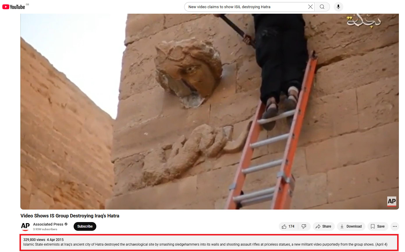 فيديو مزعوم لـ تدمير موقع أثري في سوريا .. هذه حقيقته