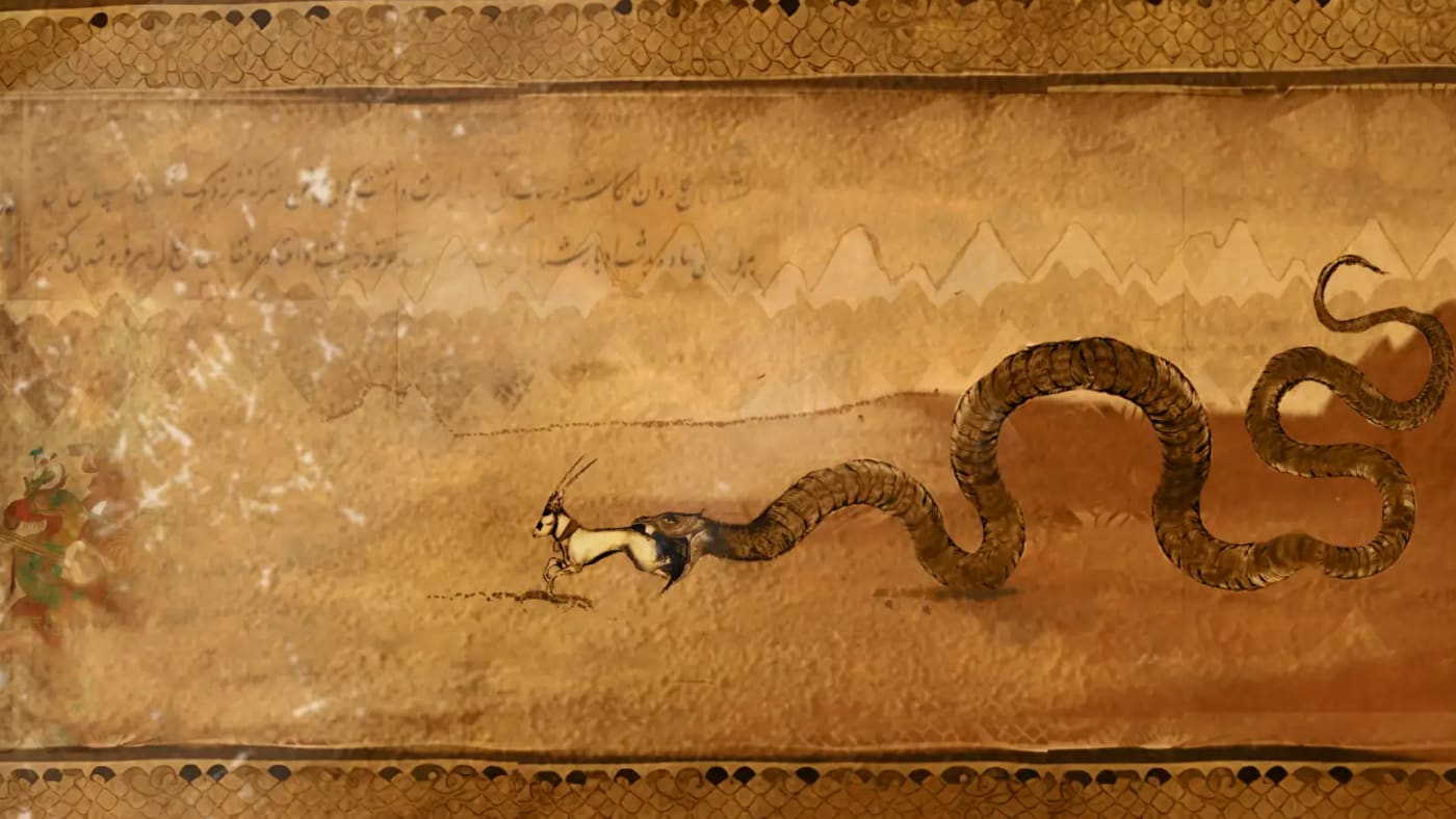 سعودي يدمج بين حيوان المها والثعبان في تكوين أسطوري .. ما سره؟