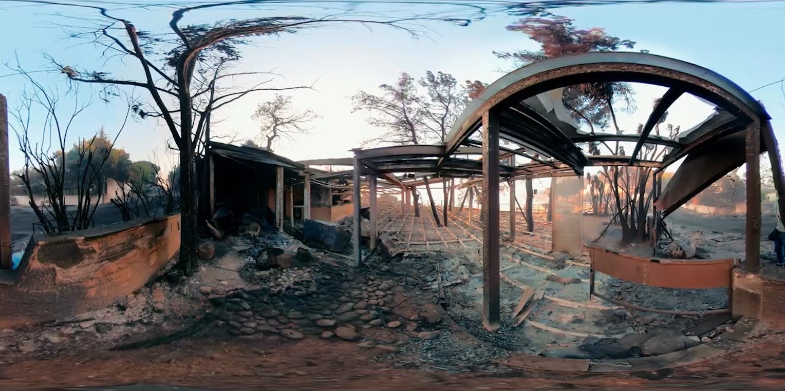 بتقنية 360 درجة.. شاهد آثار الحرائق المدمرة في اليونان