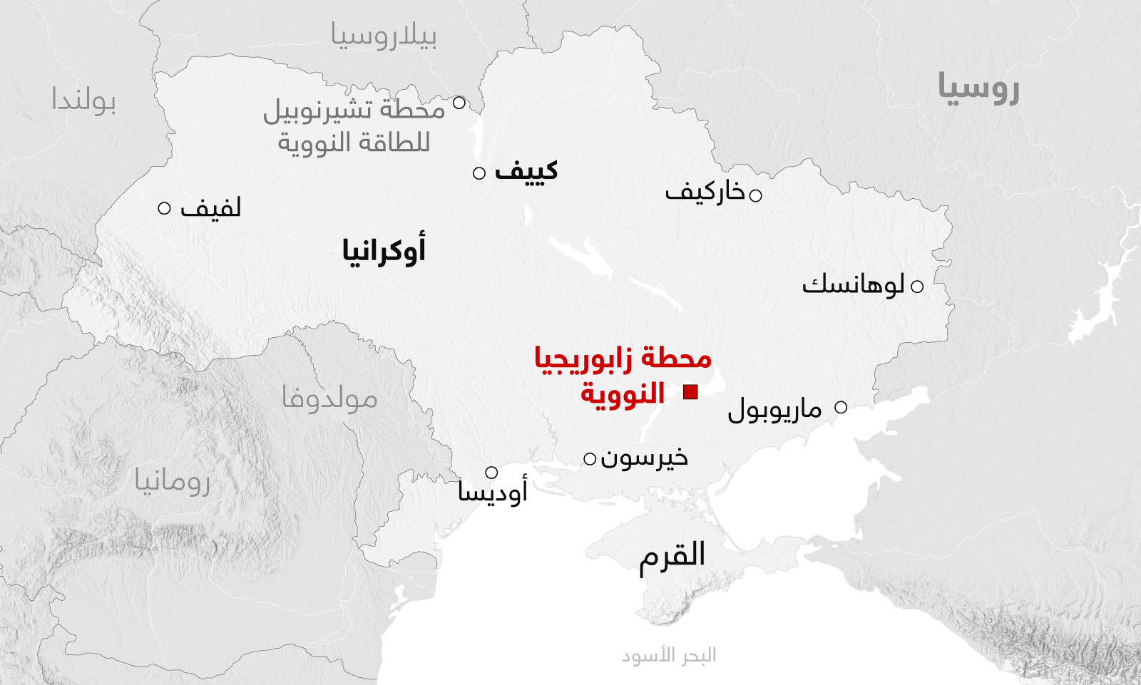 Zaporizhzhia nuclear power-map