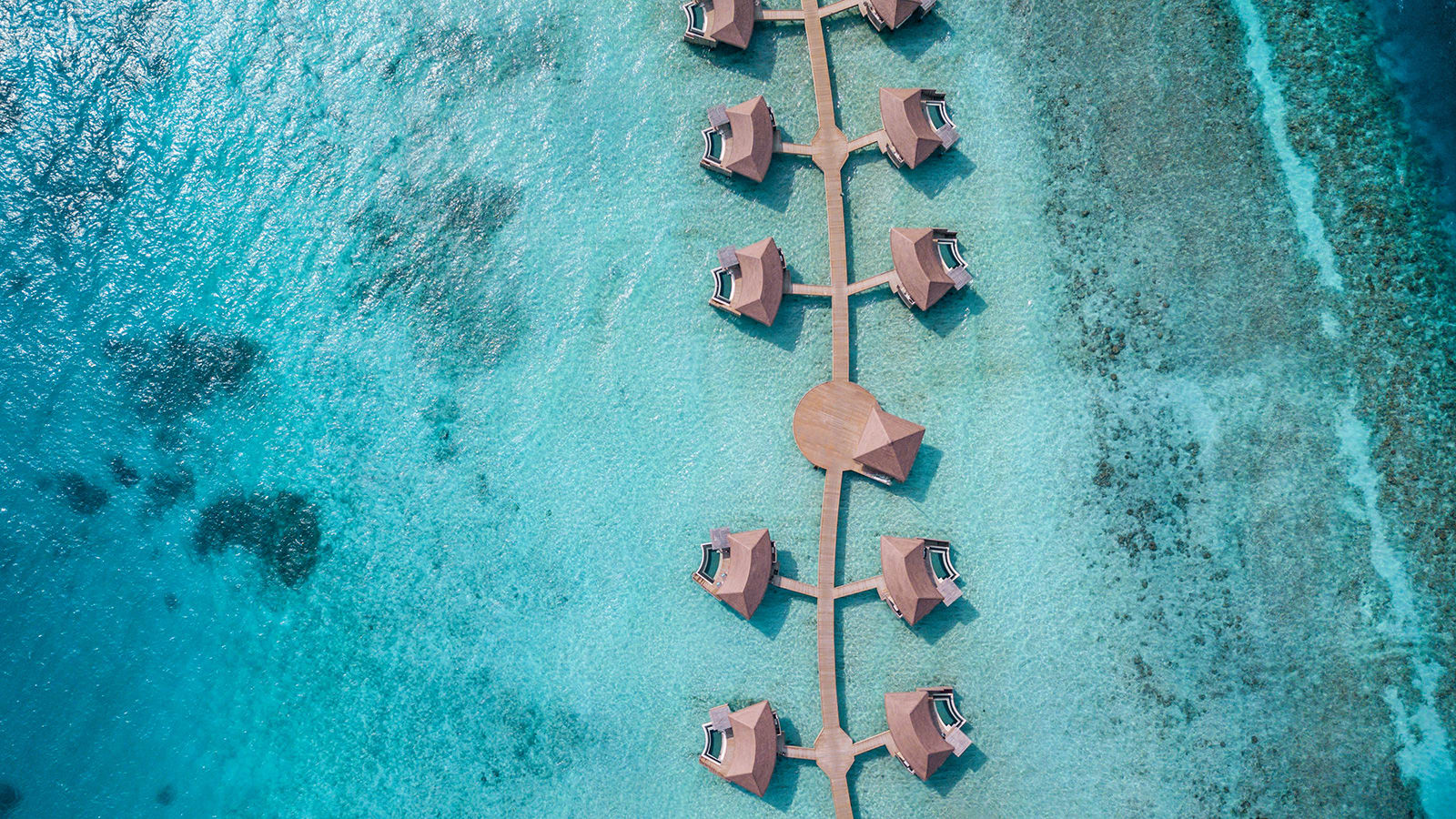 Floating villas in the Maldives