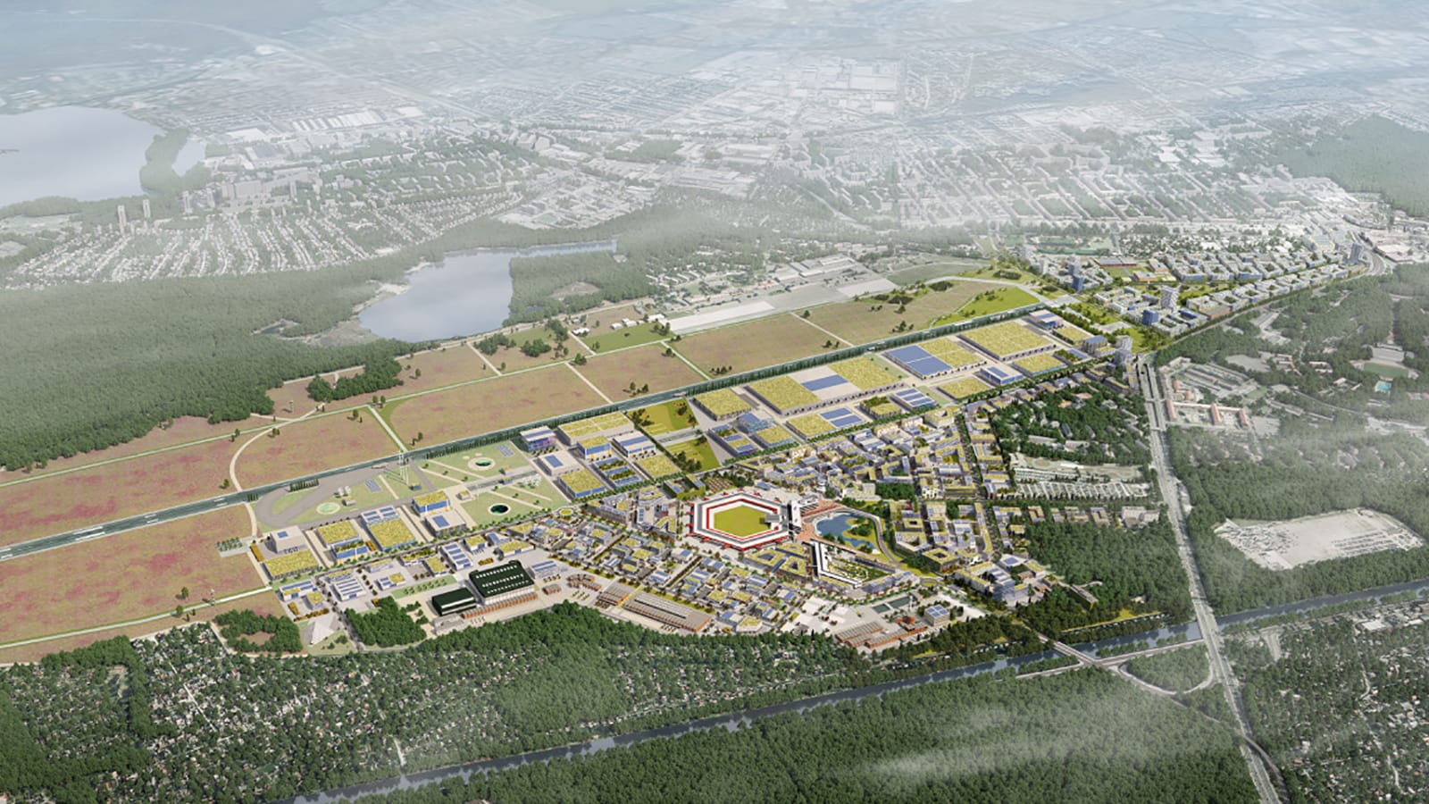 يخطط مشروع طموح قيمته 8 مليارات دولار تحويل مطار ألماني إلى مدينة بيئية