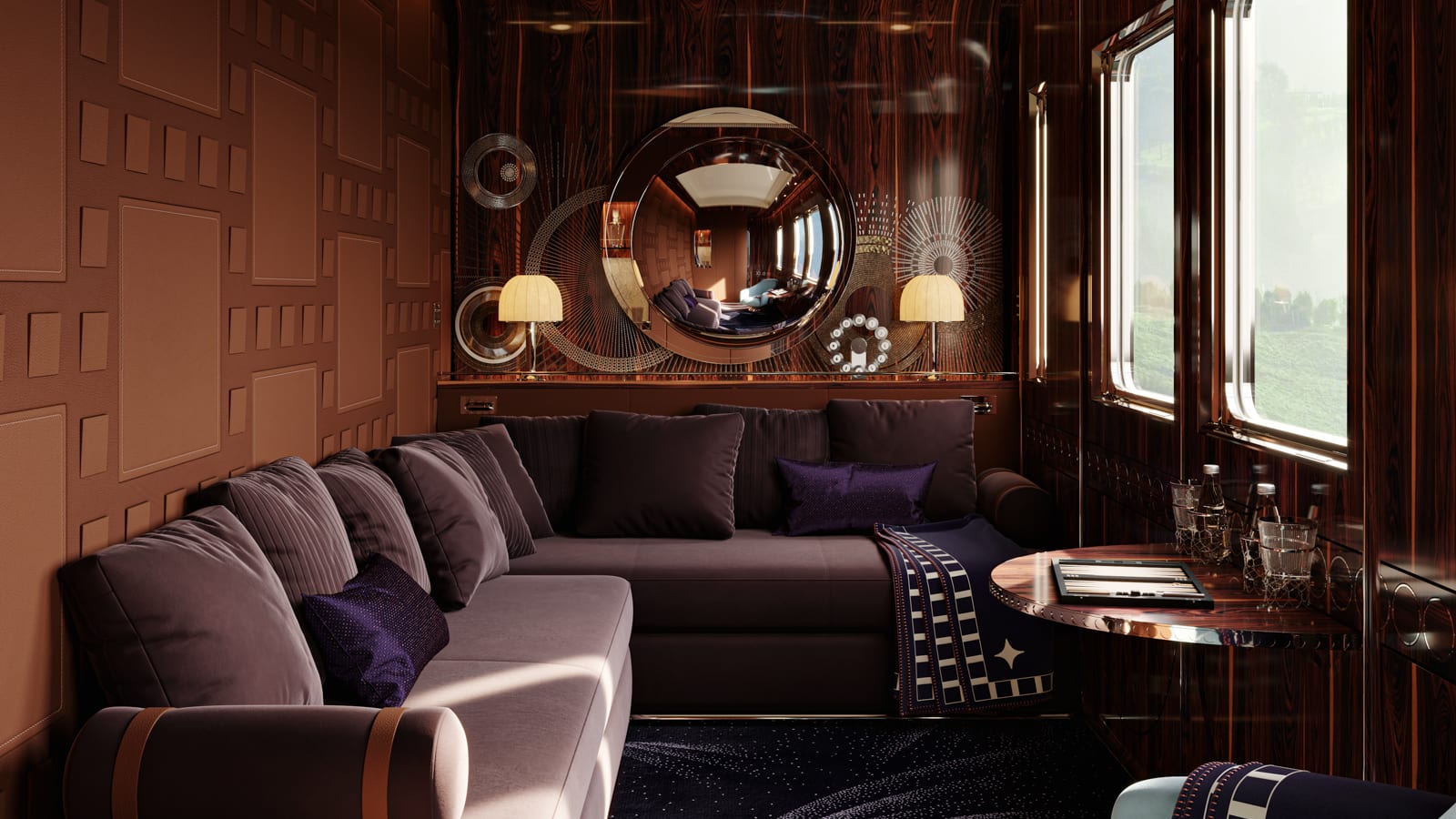 الكشف عن التصاميم الداخلية لعربات Orient Express  المجددة 