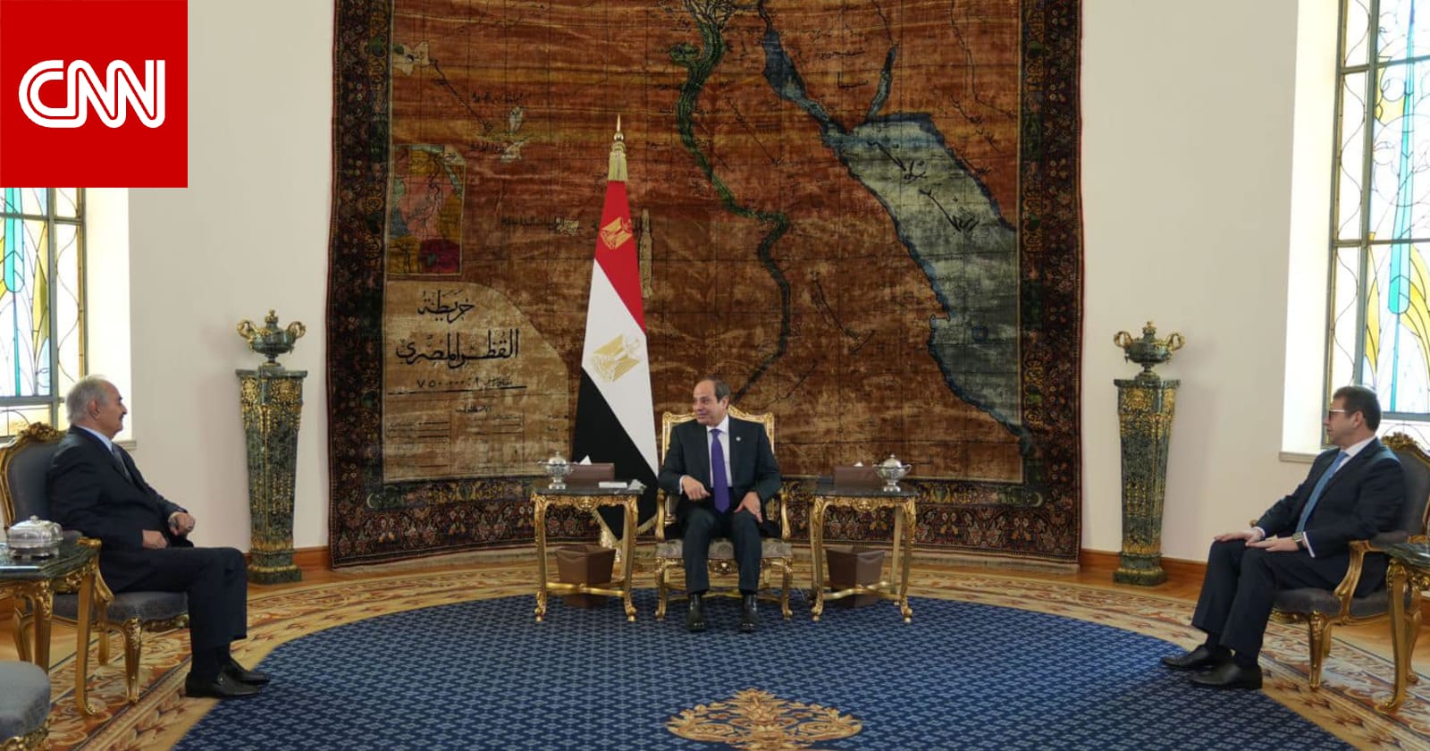 السيسي يستقبل خليفة حفتر.. ويؤكد ضرورة إخراج المرتزقة والقوات الأجنبية من ليبيا - CNN Arabic