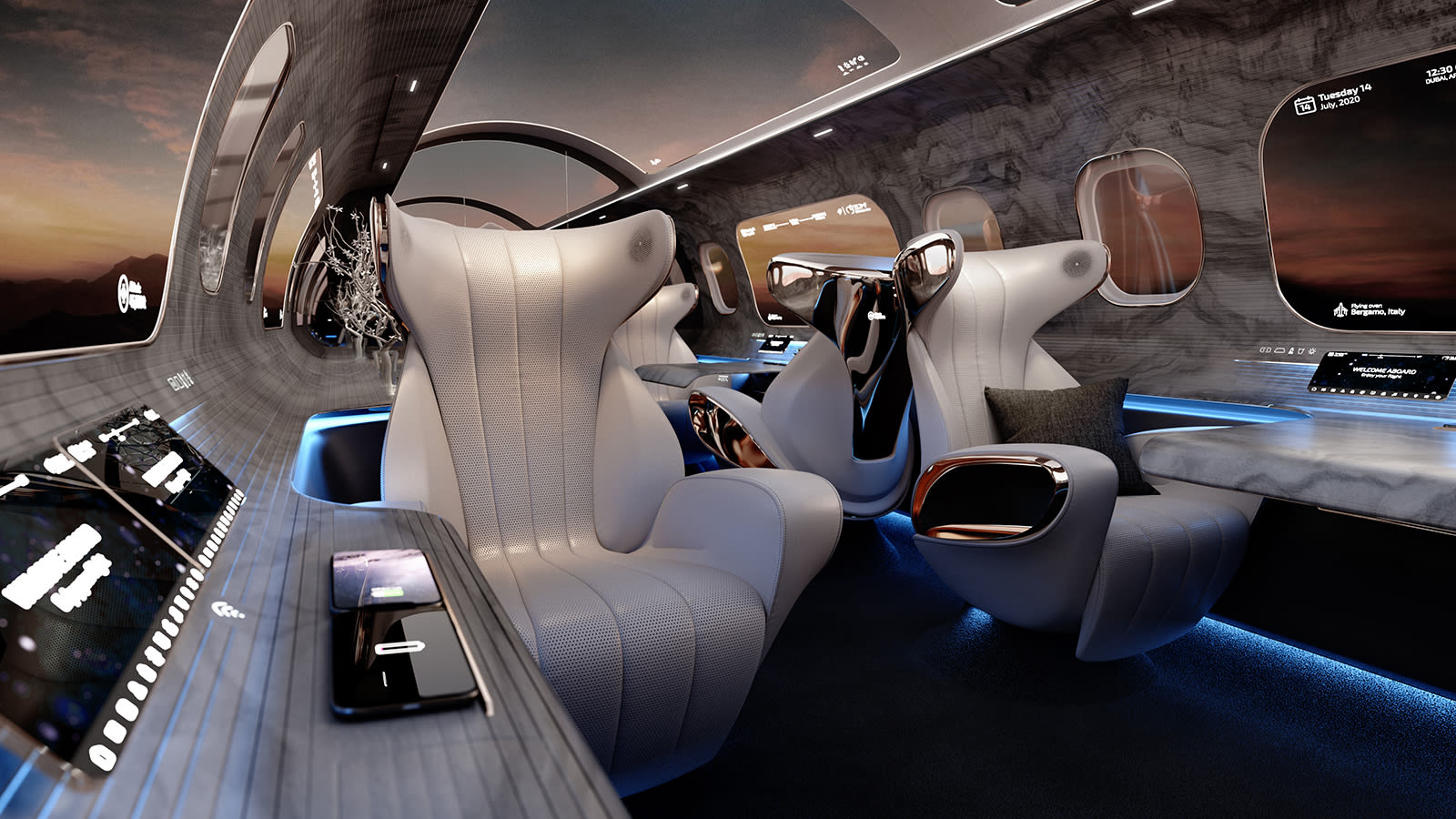 هكذا قد تكون المقاعد.. تصاميم داخلية للطائرات تعطي لمحة عن مستقبل السفر الجوي