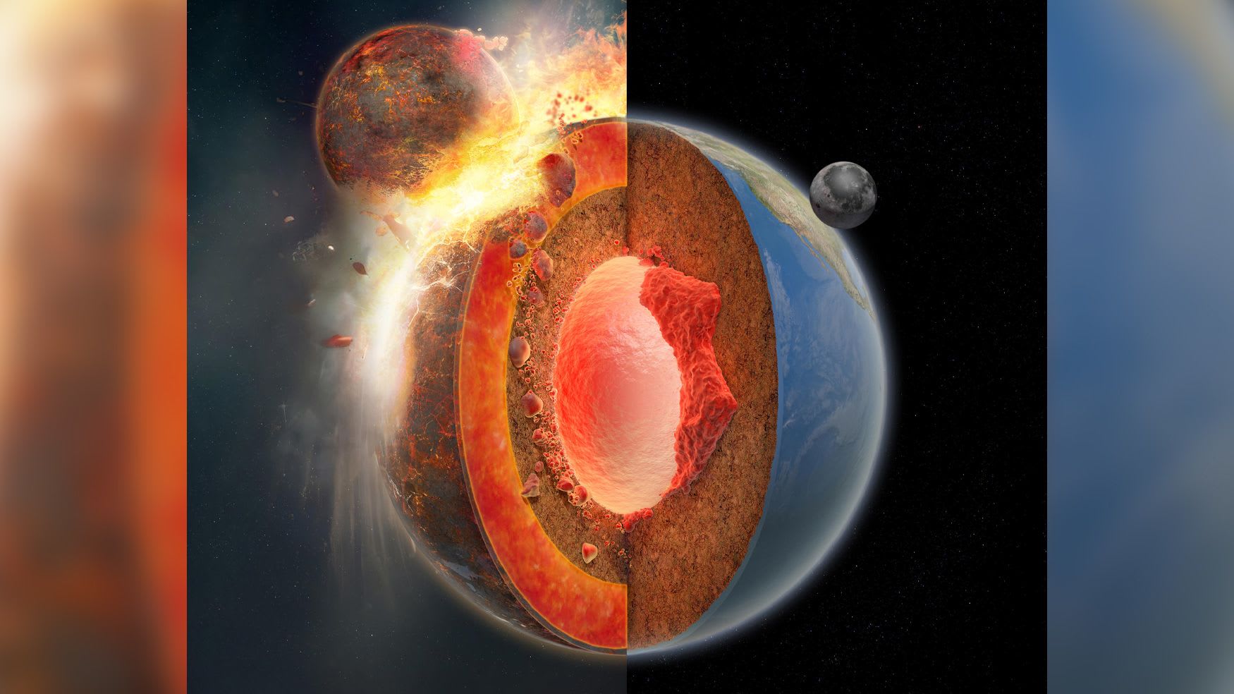 هل نجح العلماء في العثور على بقايا كوكب قديم اصطدم بالأرض ليشكل القمر؟