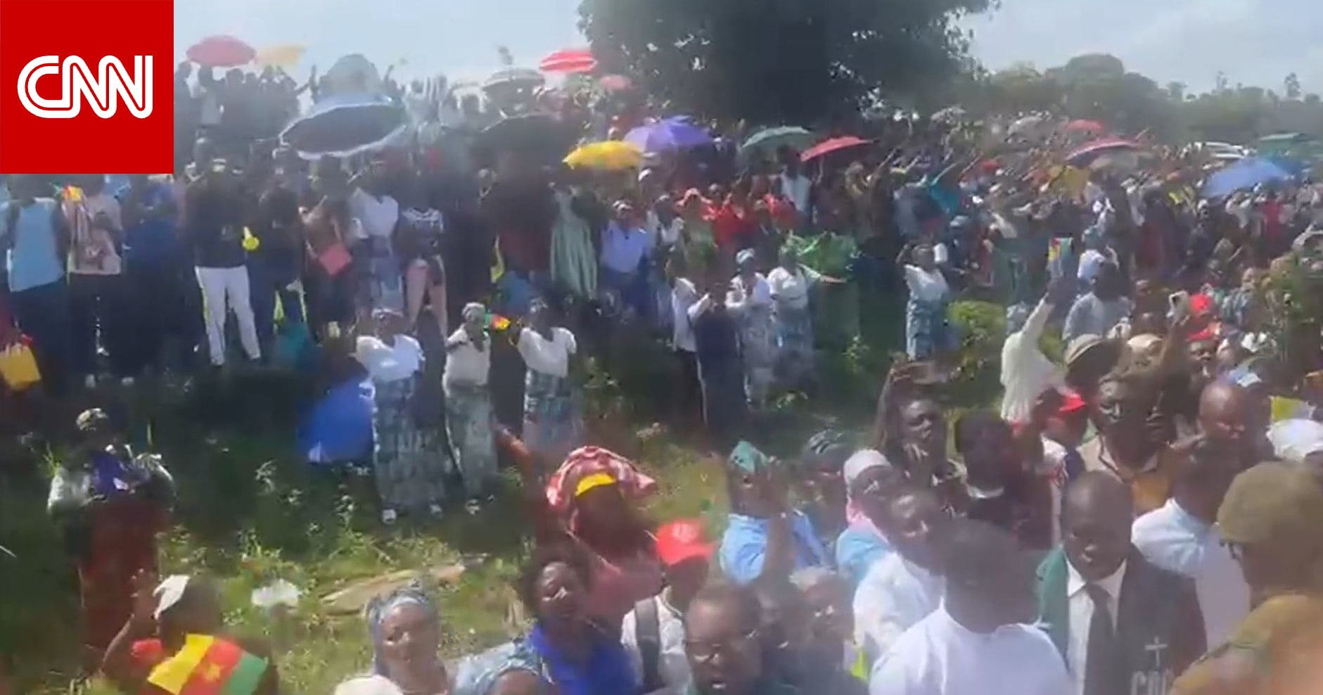 فيديو يظهر حشودًا غفيرة تستقبل بابا الفاتيكان في الكاميرون