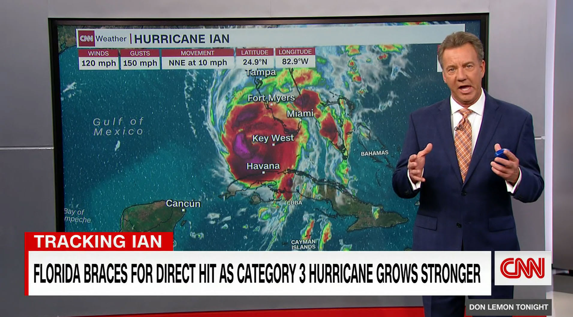 خبير الارضاد الجوية في CNN يشرح تطورات الإعصار إيان 