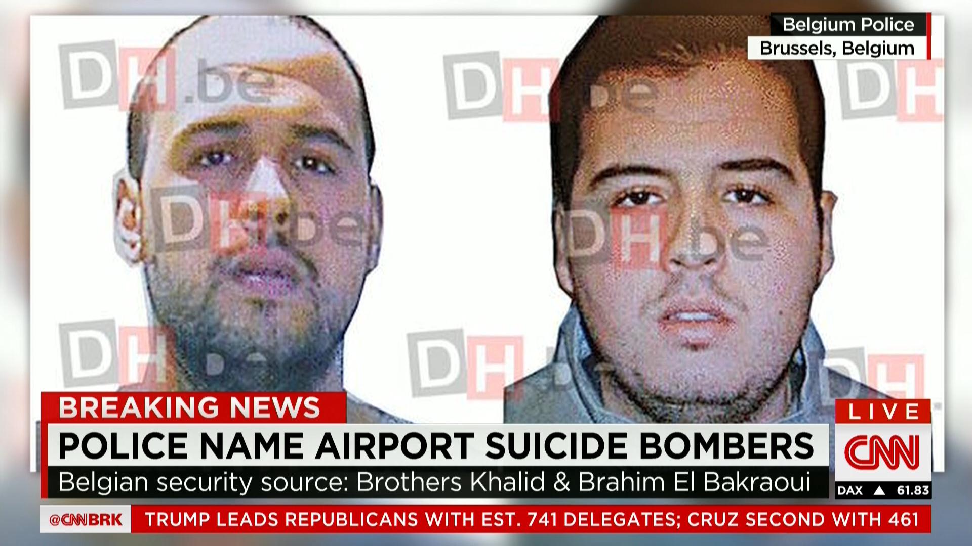 مصادر أمنية لـCNN: الاشتباه بصلة منفذي تفجيري مطار بروكسل الشقيقان إبراهيم وخالد بكراوي بهجمات باريس