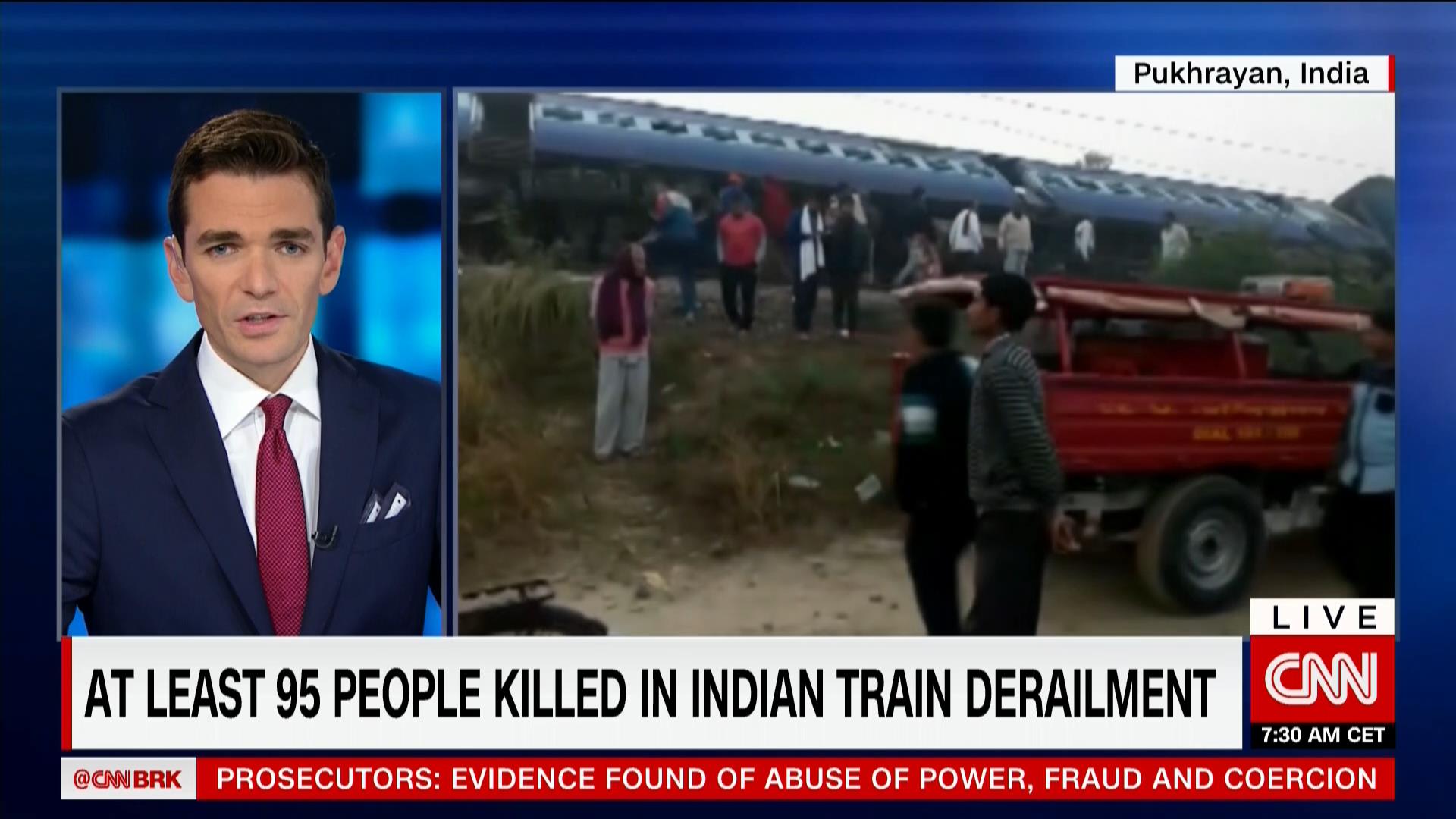 ارتفاع عدد ضحايا حادث قطار الهند إلى 95 قتيلا